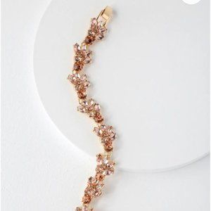 NWT Gold and Pink Rhinestone Bracelet